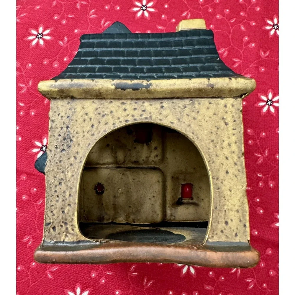 HALLOWEEN HAUNTED HOUSE Small Candle Holder JSNY #6219 Taiwan 6